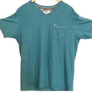 Mens XL bundle 4/21 Soft cotton, teal [Free Planet] V-Neck Tee w Chest Pocket
